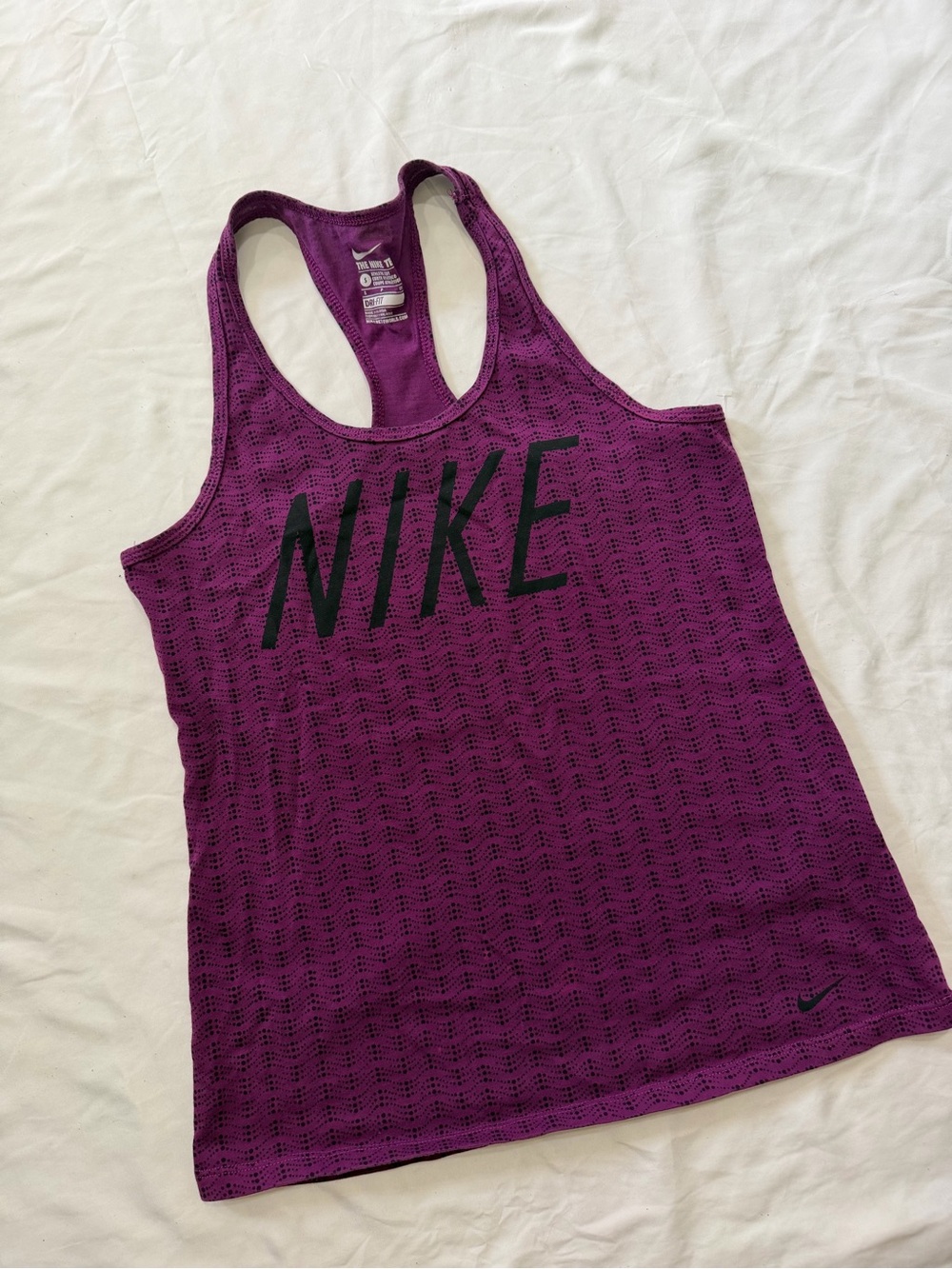Nike Purple Racerback Tank with Black Logo